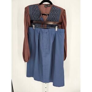 Dalton Sport Women's Polyester Button-Down Blouse with Skirt Set Size 16
